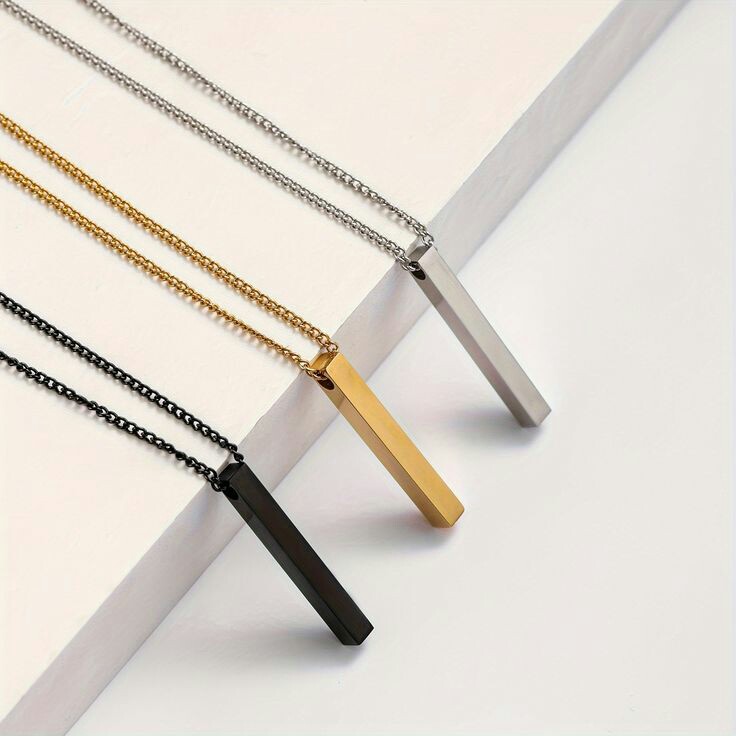 PACK OF 01 PREMIUM QUALITY SUPER FINE ITALIAN BAR LOCKET FOR MENS AND WOMENS NEW ELEGANT DESIGN