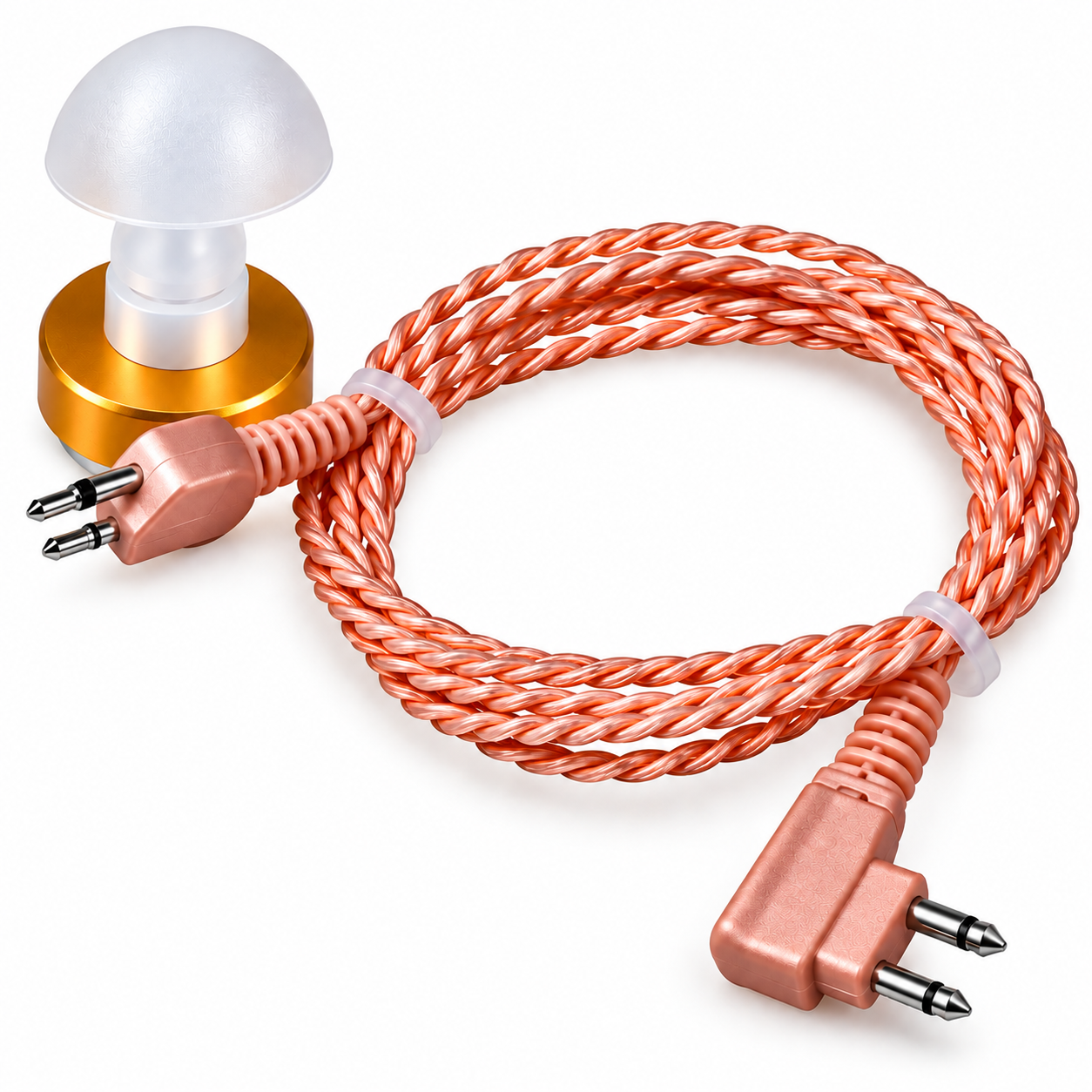 Hearing Aid 2 Pin Cable Wire For Sound With Speaker