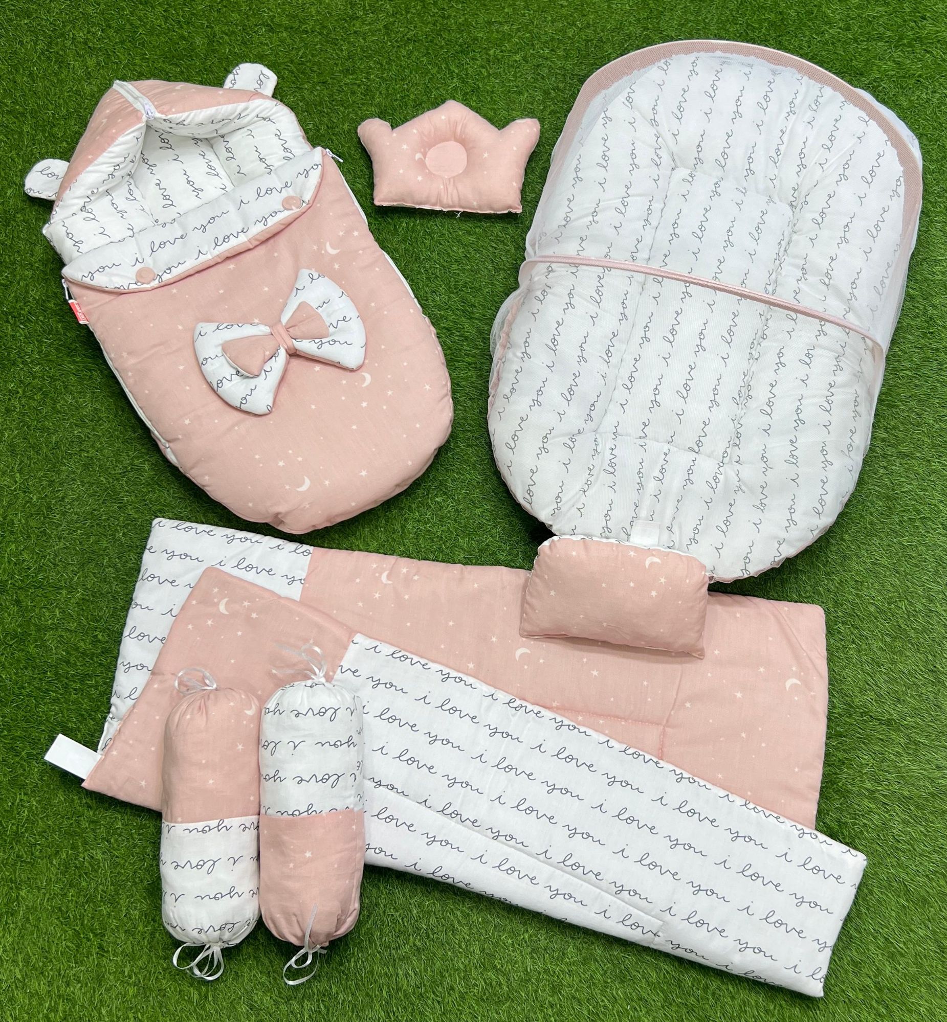 9Pcs Turkish Style Export Quality Baby Bedding Set Complete Newborn Bistar