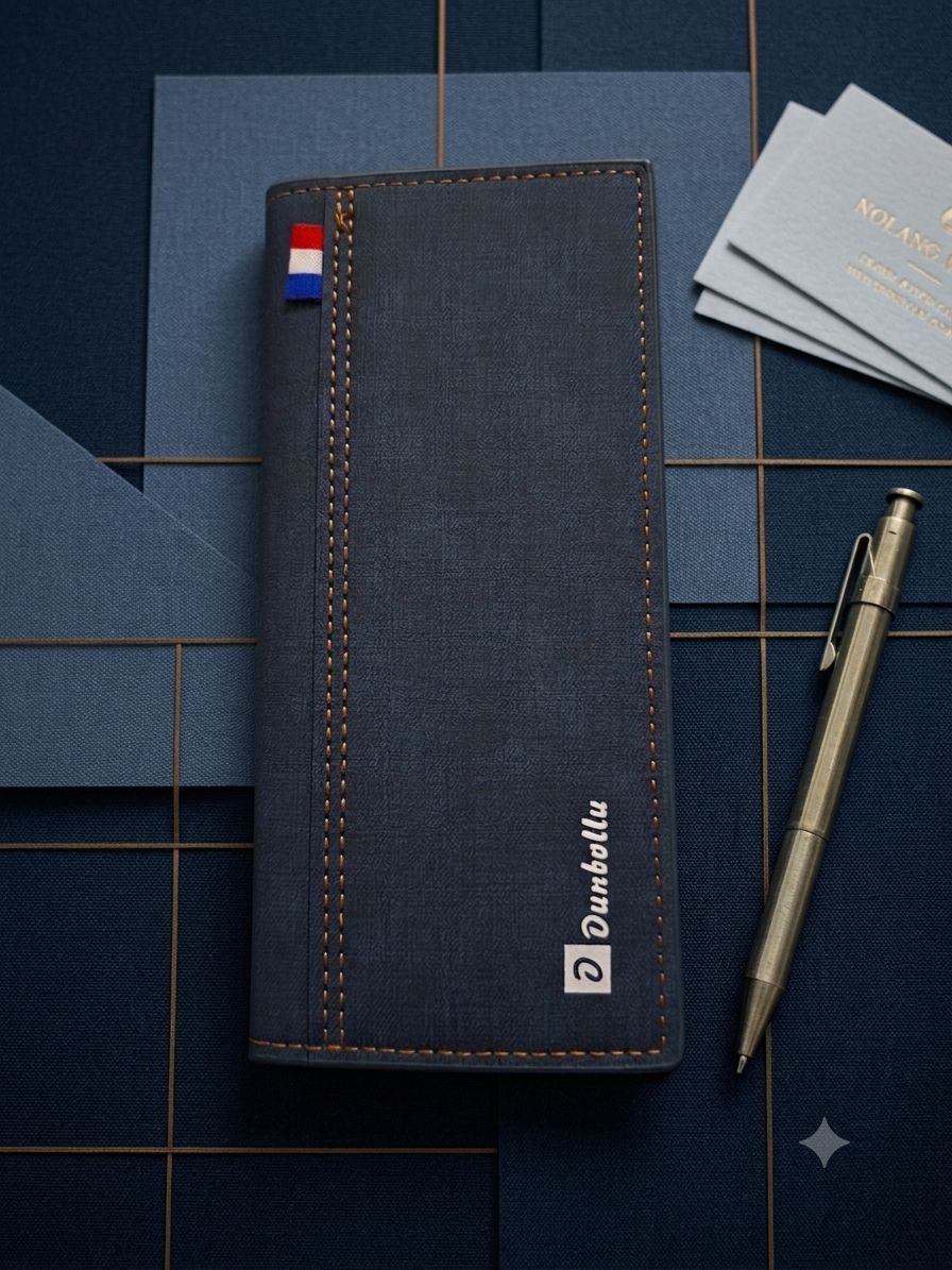 PU Leather Long Bifold Wallet For Men /Multicard Holder  With Zipper Pocket / Wallet For Men