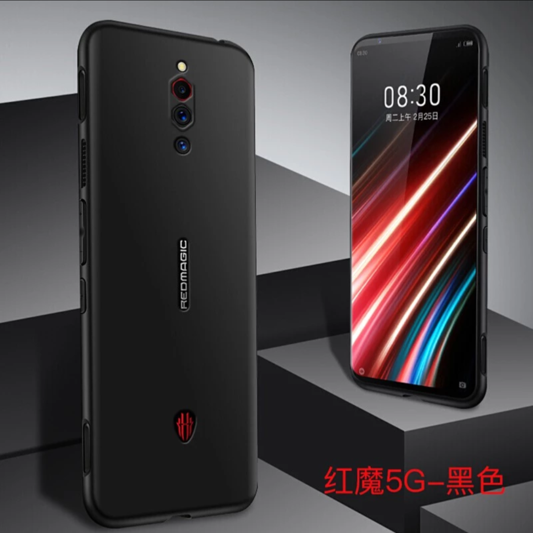 ZTE Nubia Red magic 5s Case Soft TPU Slim Smooth Flexible Protective Phone Cover -  Black Matte