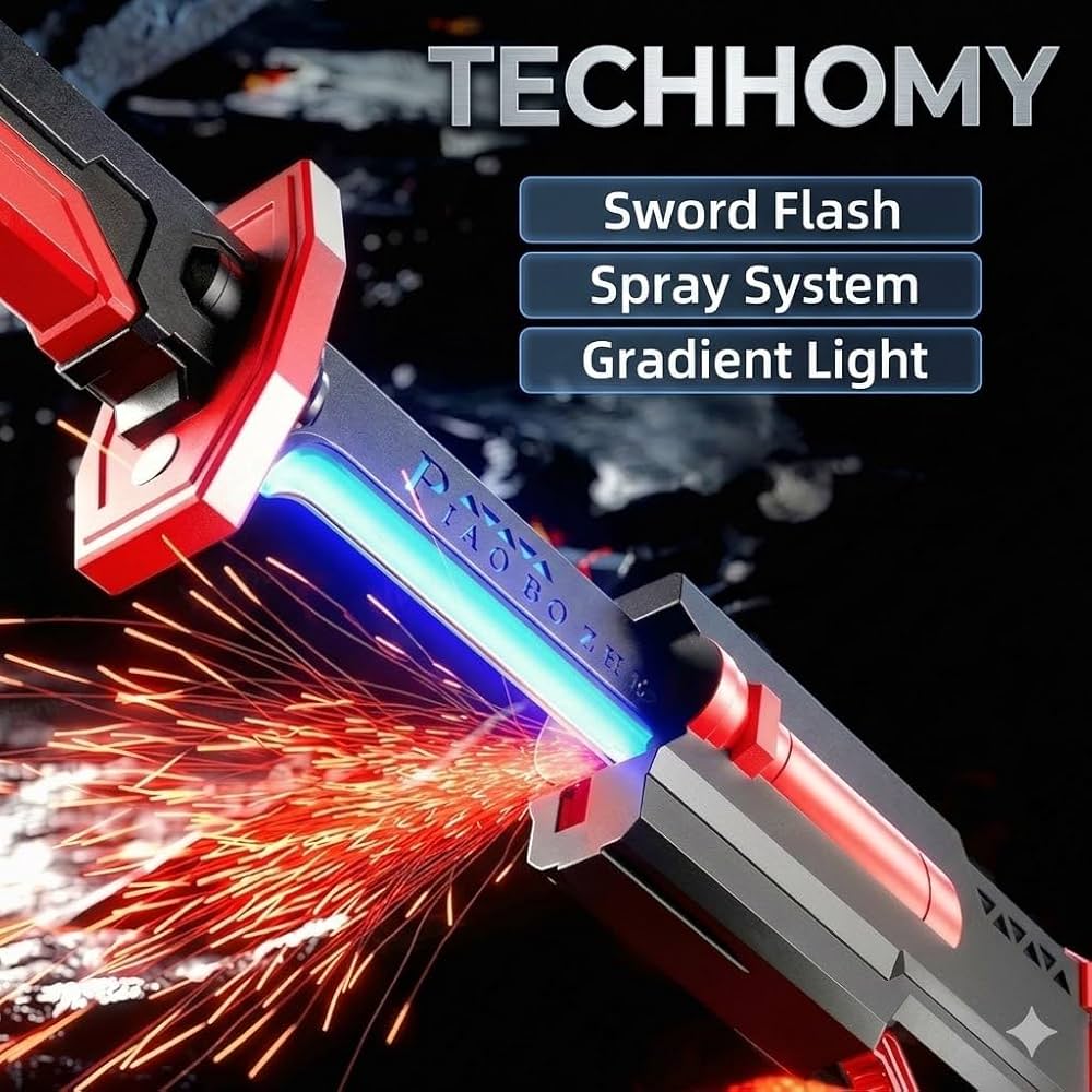 lighting spray sparkle effect sword for kids lighting sound effects sowrd action toys for kids katana Kombat sword