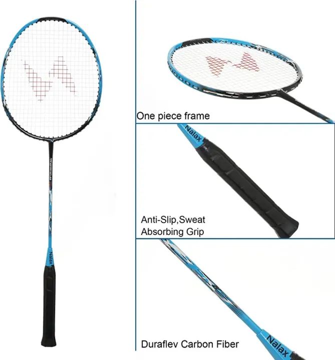 Badminton Racket Set, 2 Carbon Aluminum Rackets Including Premium Badminton Bag, 3 Badminton Balls, 2 Racquet Grips