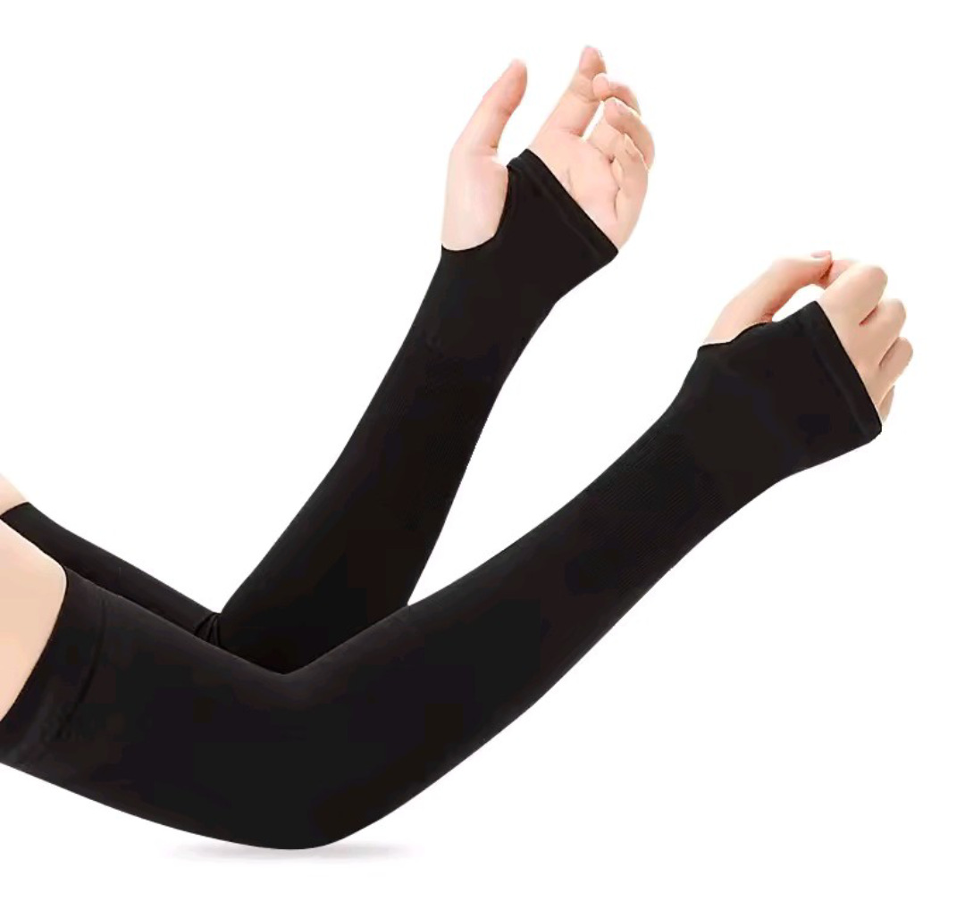 UV Protection Cooling Arm Sleeves For Men And Women Summer Compression Sports Arm Warmers With Thumb Hole Cycling