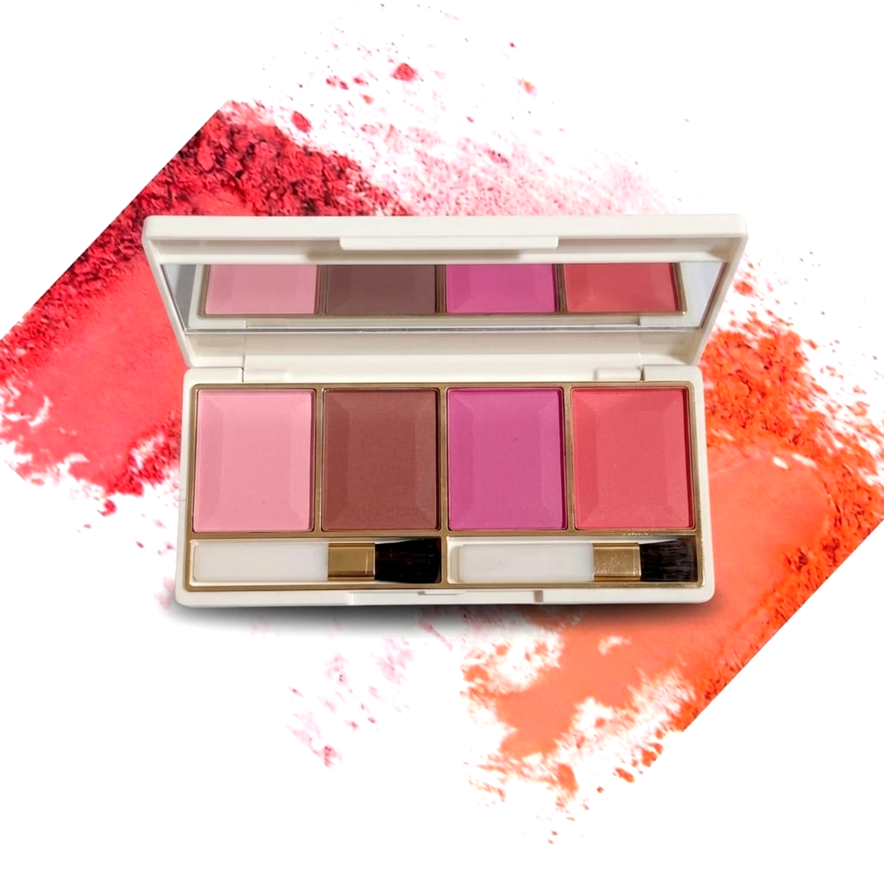 Premium Bridal 4-Color Blush Palette Set - High Pigmentation, New Elegant Makeup