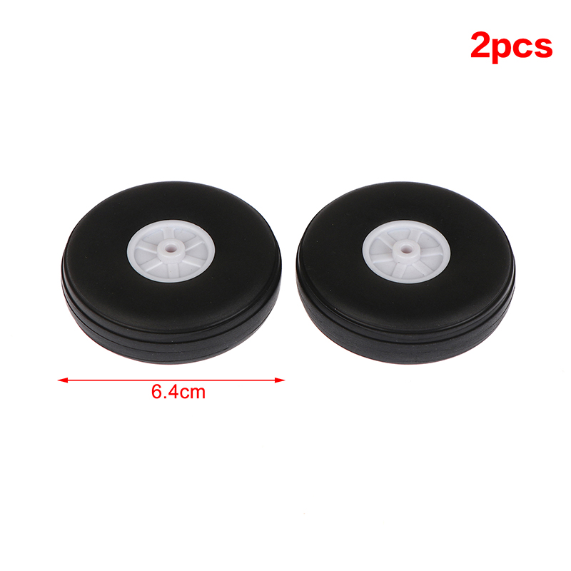 For RC Fixed-Wing Airplane Model DIY Tires 2Pcs High Elastic PU  Wheel Diameter 1/1.25/1.5/1.75/2/2.25/2.5/2.75 Inch