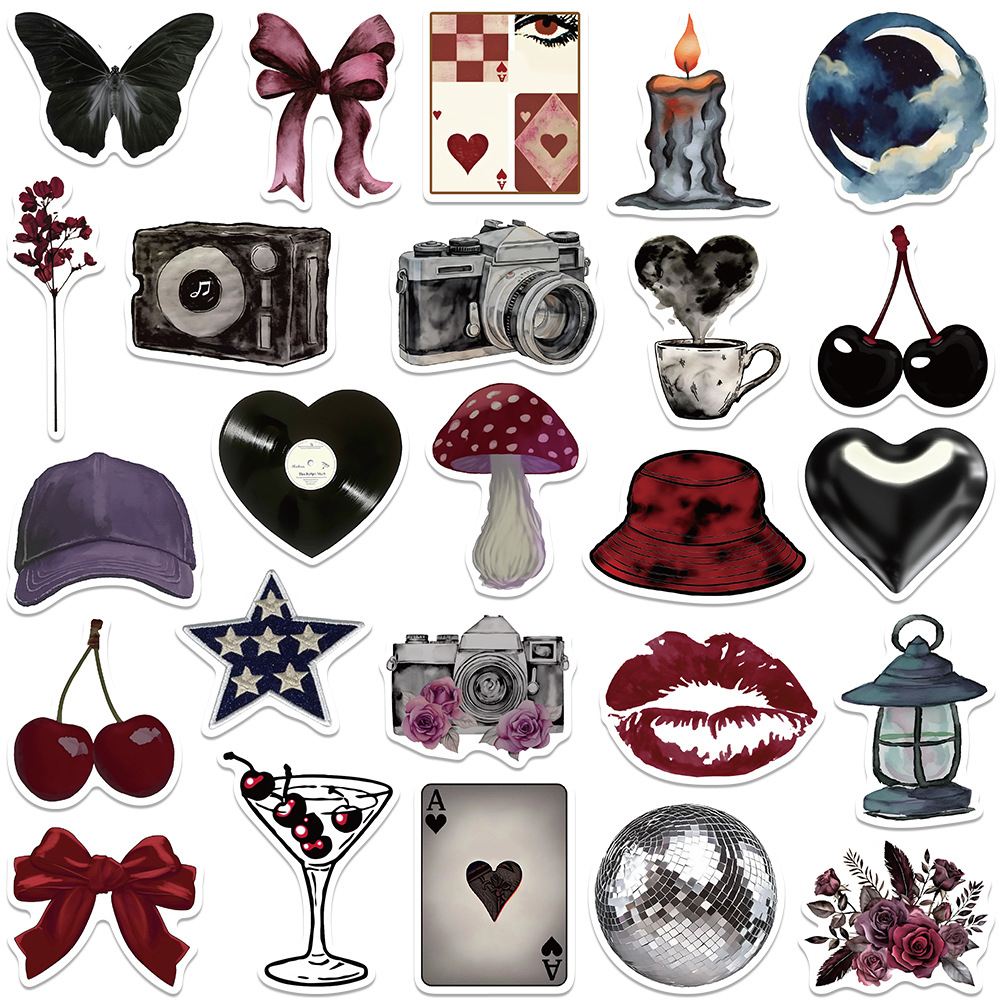 10/30/50PCS Dark Girl Style Gothic Stickers Downtown Y2K Girls Decals ...