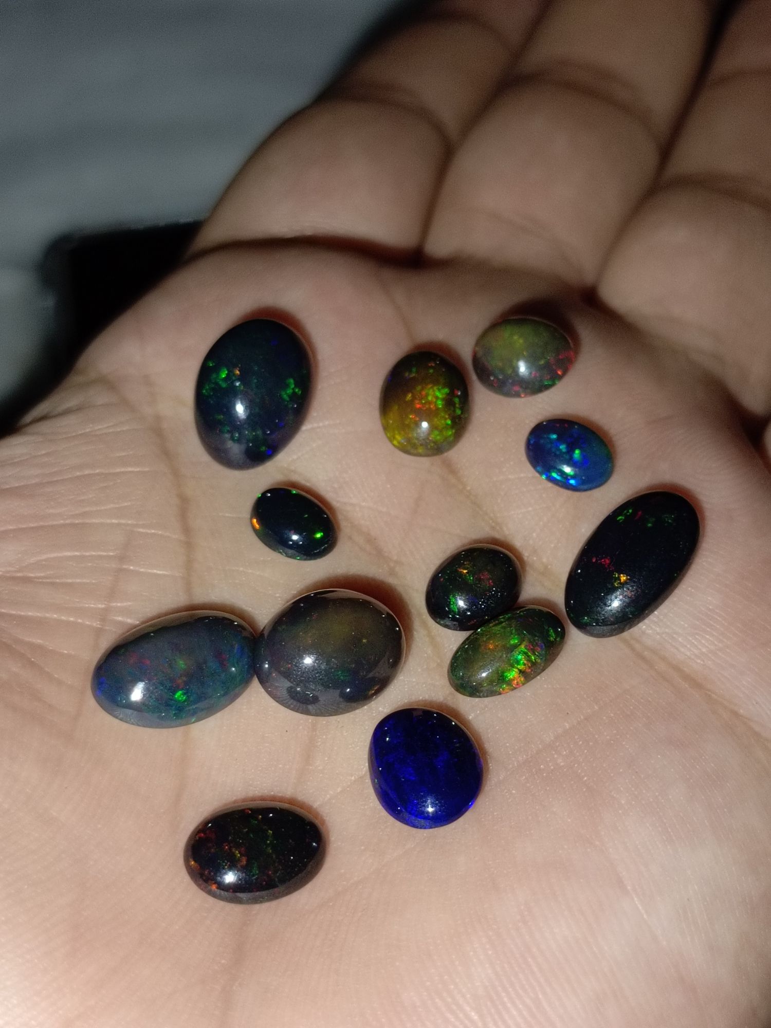 Black Opal High Quality High Fire STONE | Ethiopian Black Opal Gemstone/Stone | Ethiopian Opal | Black Opal