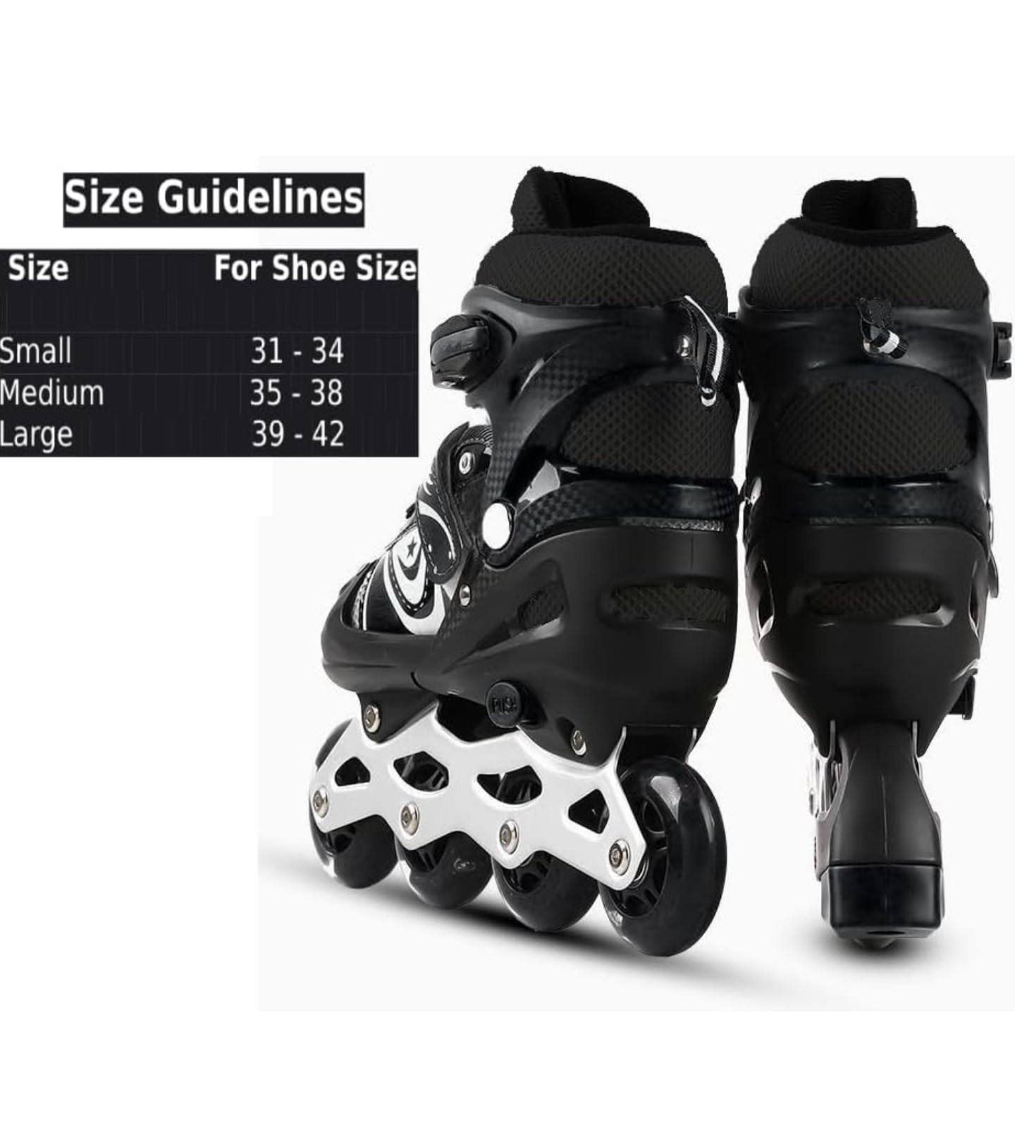 Skating Shoes Adjustable Inline Metal Base and Led Wheels