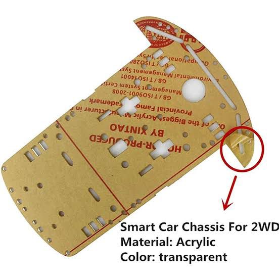 Acrylic chasis plate for smart robotic car.