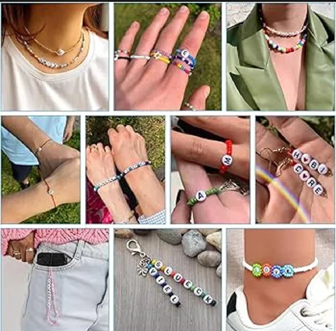 Beads Box for Making Jewelry bracelets with asseccories Beads set for Jewelry bracelets Making Accessories DIY Bracelets Necklace Earring Craft Kits