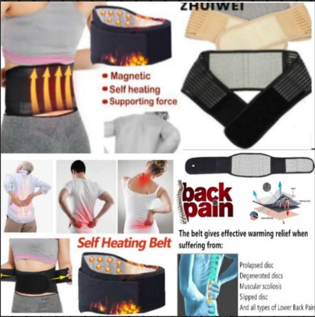 Pain Relief Self Back Pain Belt Magnetic Orthopaedic Therapy Belt Pad Posture Support Self heating Waist Belt