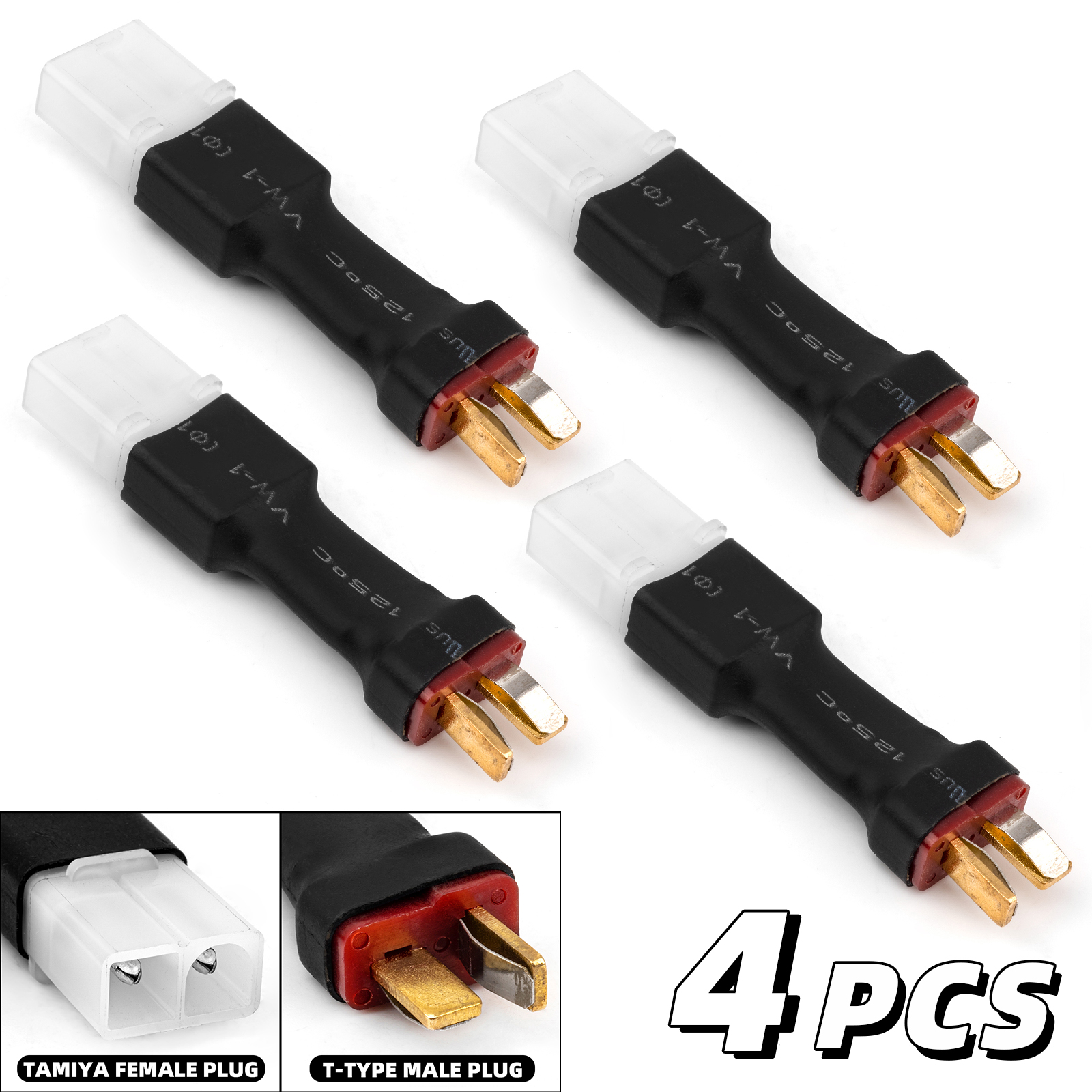 RCXAZ Battery Adapter Plug XT60 TAMIYA TRAXXAS T-TYPE Adapter DIY For RC Car Ship Helicopter Quadcopter LiPo Battery Connector