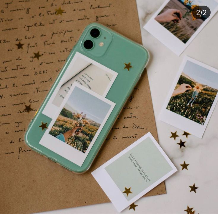 Transparent slicon phone case with 8 polaroid pictures available in all models of android and iphone