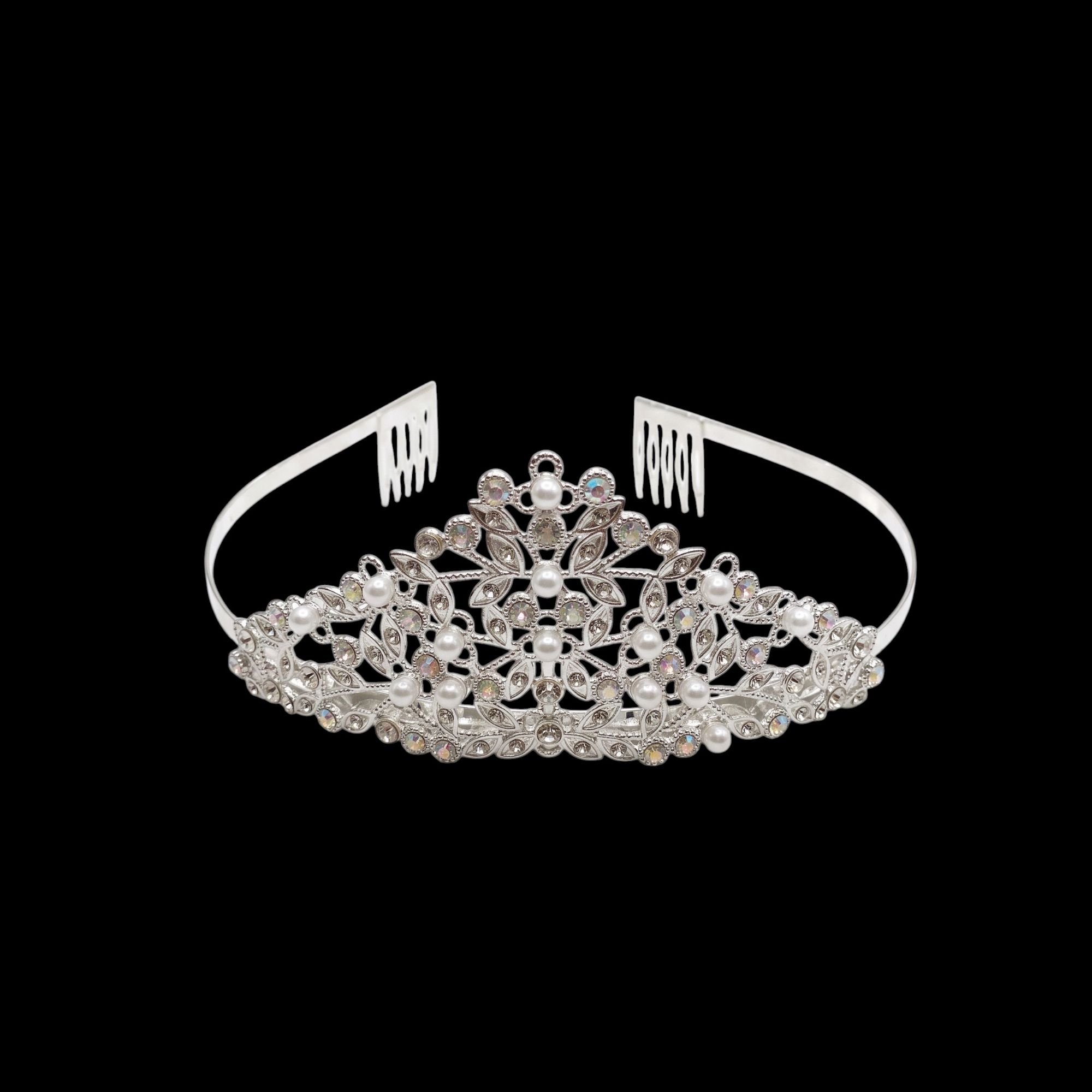 Cute Rhinestone Mini Tiara for Baby Photoshoot & Birthdays
