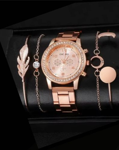Watch - Fashion Square Watch Women Silver Watches Stainless Steel Band Quartz Wristwatches Ladies with bracelet set | Round watch | Rectangular Watch