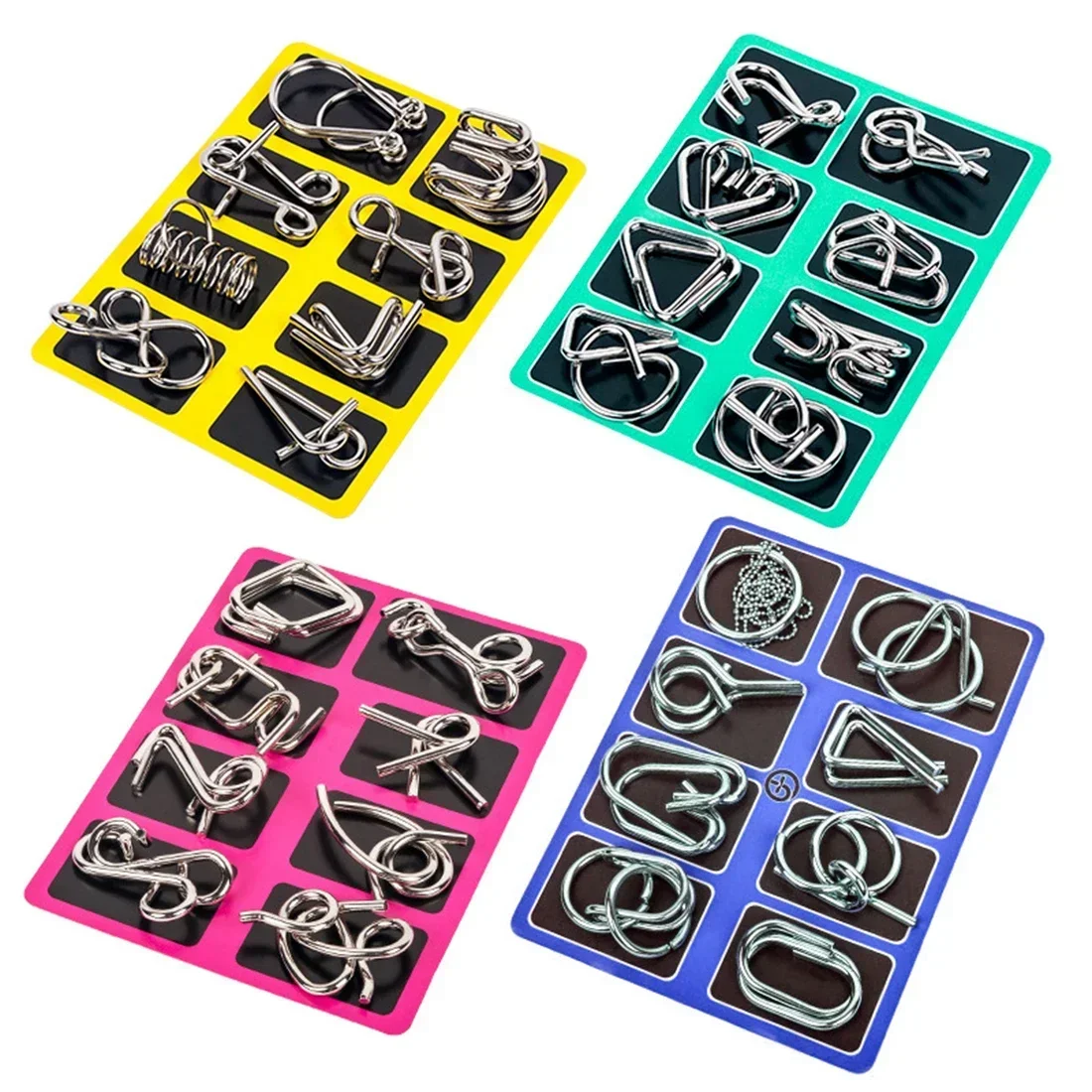Fun Metal Chinese Ring Puzzle Intelligent Brain Teaser IQ Logic Game for Children Adult Family Entertainment Educational Toy