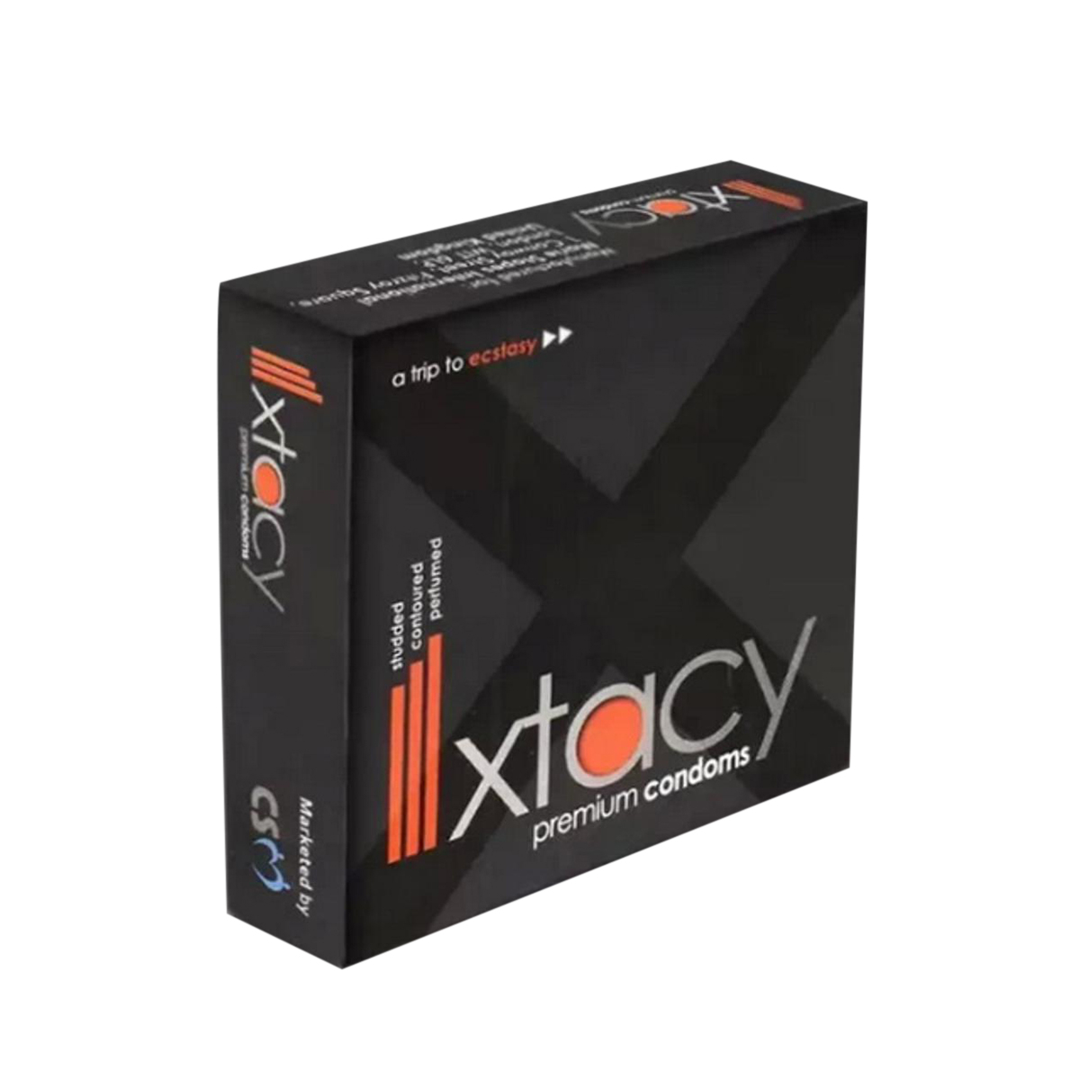 Xtacy Premium 3-in-1 Condoms  Pack of 3 | Ribbed Dotted & Delay for Enhanced Pleasure Ultra Thin Lubricated Long-Lasting Protection