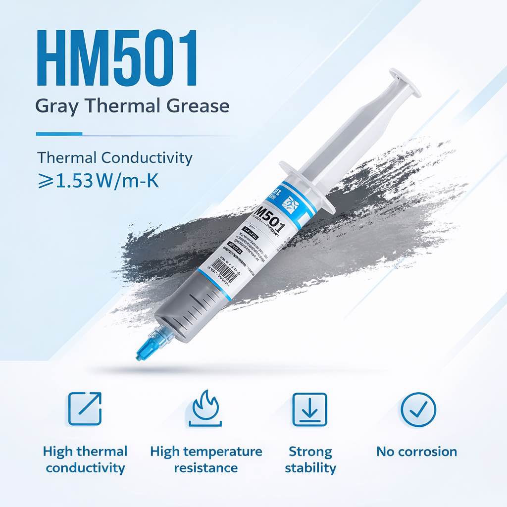 High Quality Big Syring Thermal Paste Heat Sinks (1pcs) 15g / 25g (Grease) Tube - Gray - CPU Chipset Heatsink Paste Conductive Compound ABS Material (HM-501 / HY-510)