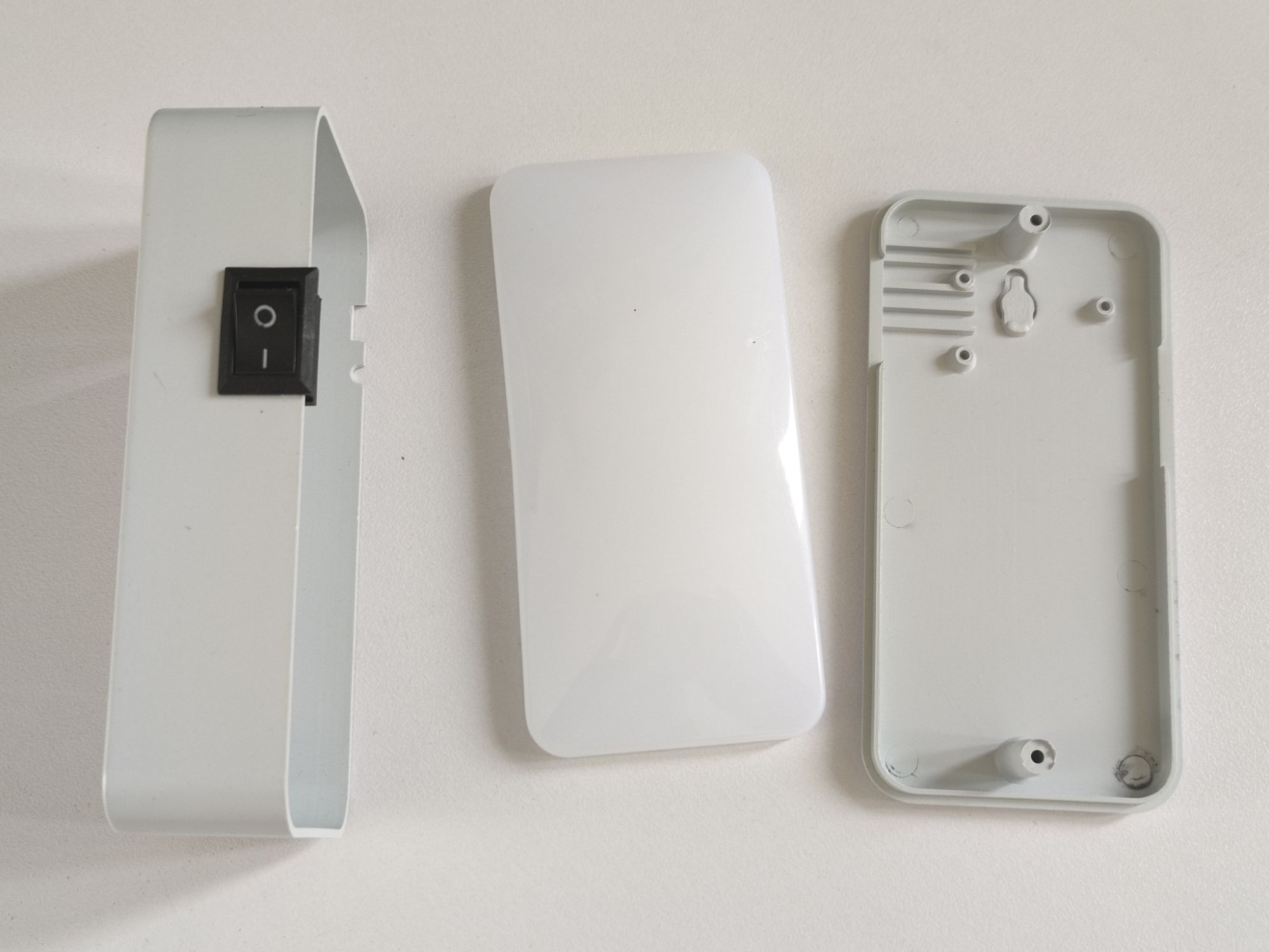 1/2/3/5 Pcs DIY Emergency Light Plastic Box 3.5 x 2 x 1.5 Inch with ON OFF Switch High Quality Plastic Enclosure Case for Emergency Light Rechargeable Light DIY Electronics Battery Box Project Case Premium Quality