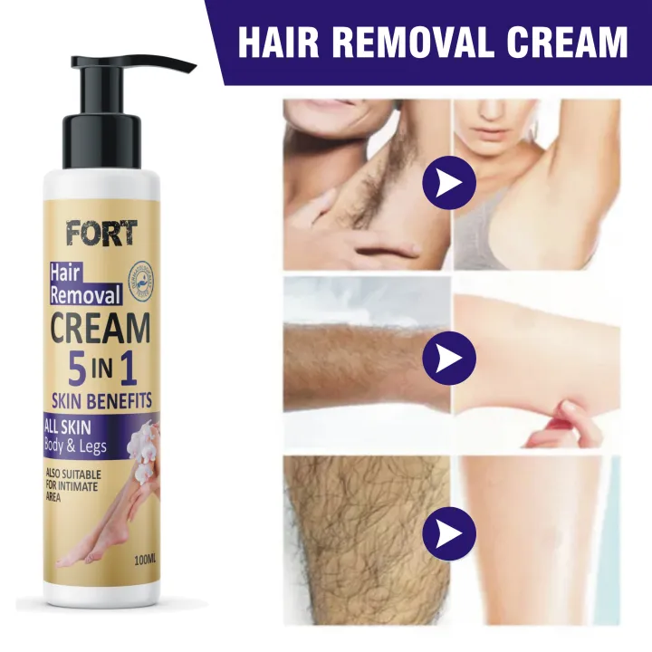 FORT Hair Removal Cream for Women | Suitable for intimate Area | 100ml