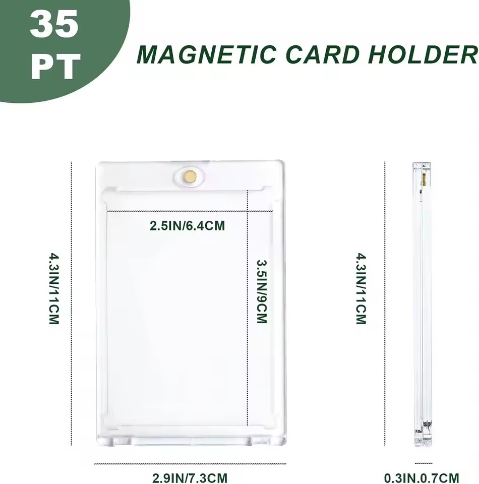 Magnetic Card Holder Support Set Protectors Hard Plastic Sleeves Trading Display Case For Pokemon Baseball Sports