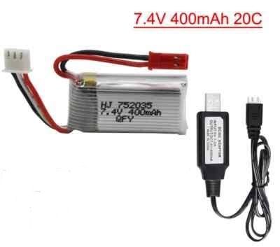 RC Fighter Jet Battery 3.7V 400mAh Rechargeable Lithium Battery for RC Airplane / RC Jet Toy