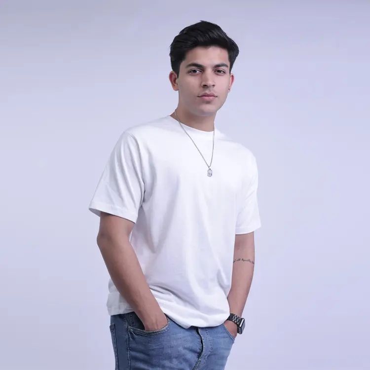 T shirt For Men & Boys - White (Premium Quality)
