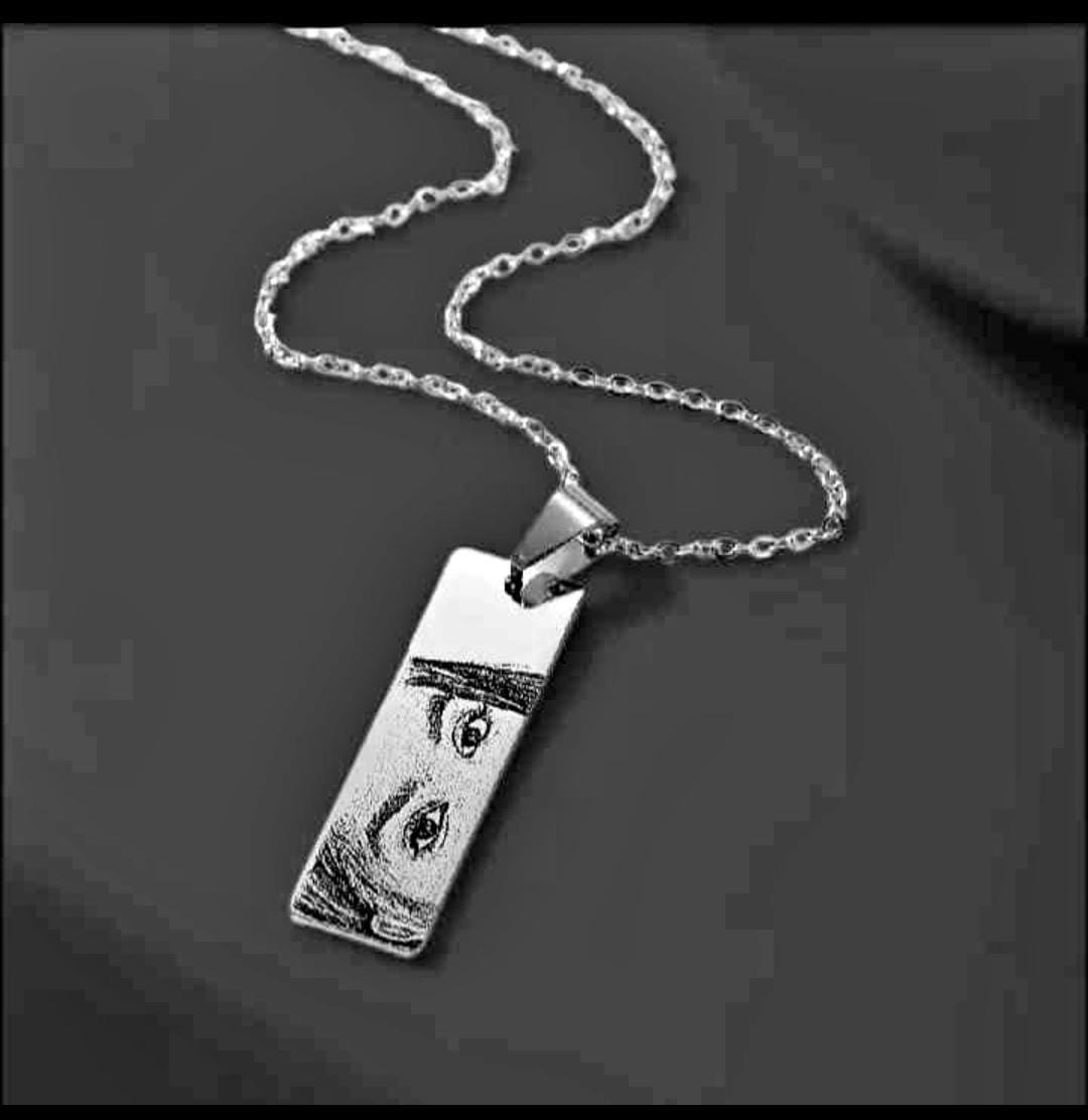 Stainless Steel All-Season Custom Photo Locket Necklace for Girls – Unique Eye Design Pendant with Personalized Image Insert