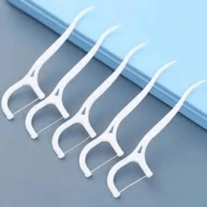 Pack of 30/60/90/120/150) – Dental Floss Toothpicks, Teeth Cleaning Flosser Toothbrush Plastic Toothpick