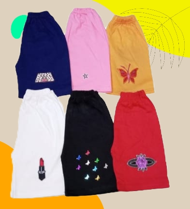 Pack off 3 kid's shorts for girls 1 Year to 10 years