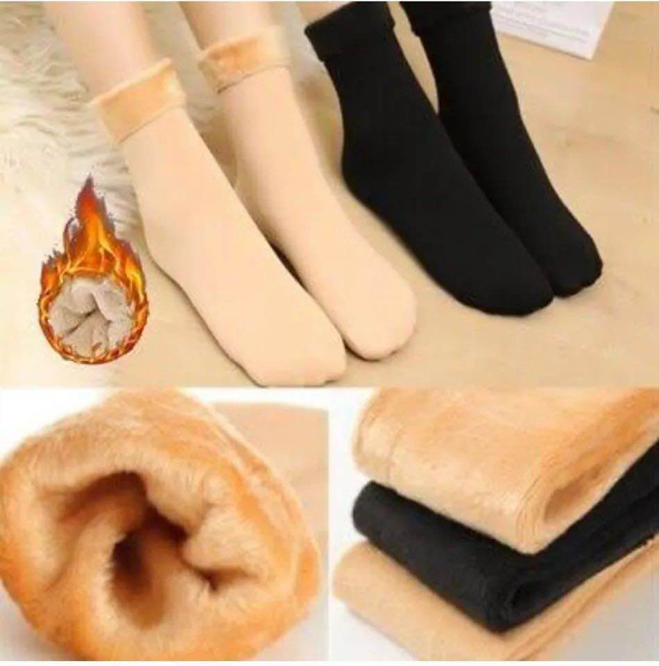 Women Winter Warm Socks Premium Quality Solid Color Comfortable High Quality Fleece Thick Stocking Soft Boots Sleeping Sock Female Elasticity Velvet Socks Thick Warm Socks For Women | Ladies winter socks | Winter Wool Socks For Girls