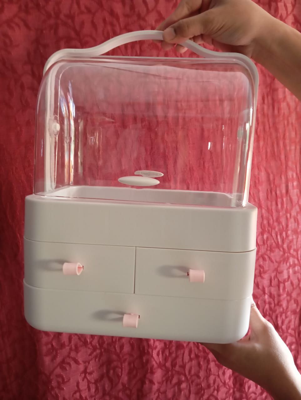 Makeup Organizer, Waterproof&Dustproof Cosmetic Organizer Box with Lid