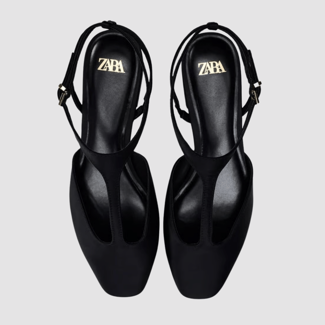 Zara Black Slingback Heels size 39( Japan Lot condition)