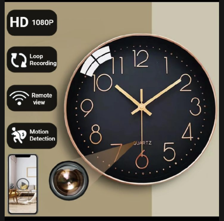 Wall Clock Camera / Smart Wall Clock/ Digital Wall Clock Camera Panoramic Night Vision Camera