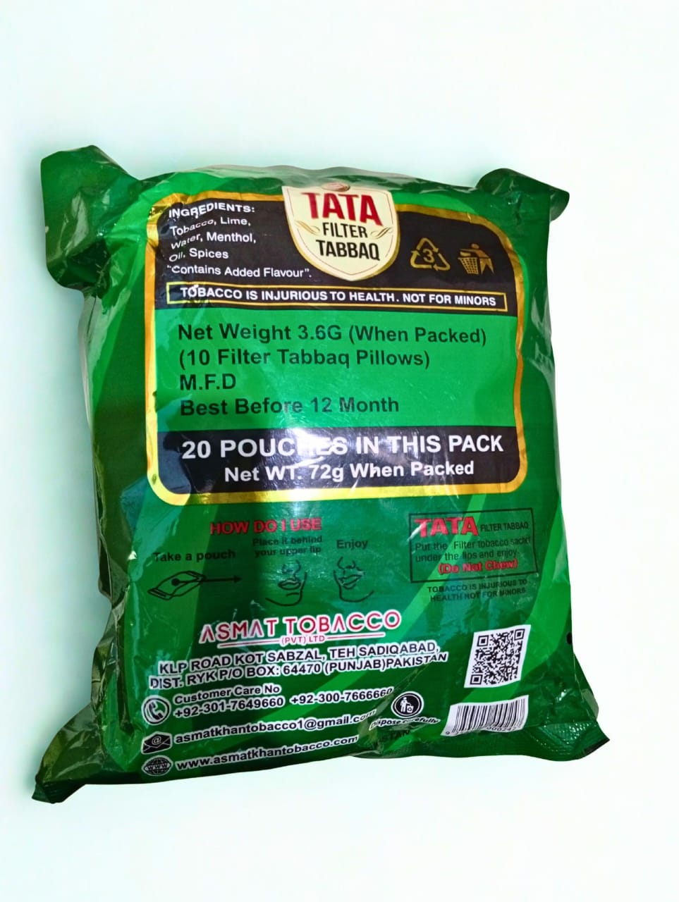 TATA Filter Tabbaq (Pouch of 20 PCS Pack)