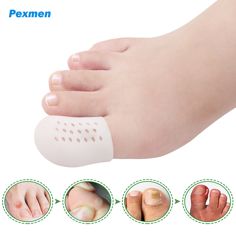 Pexmen 2/4/10Pcs Gel Big Toe Protectors Soft Toe Caps Toe Covers for Corns Blisters Calluses Blisters and Ingrown Toenails