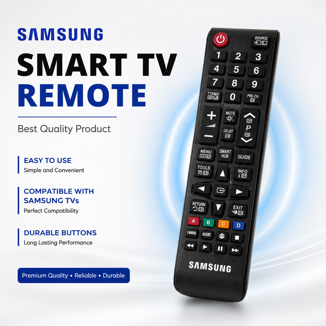 Universal samsung remote 1088 - (pack of 3 & 5) Samsung remote control origianal - samsung smart tv remote original - samsung lcd, led  tv remote - samsung tv remote - android led tv remote for samsung  - best quality remote  - MM mart.pk
