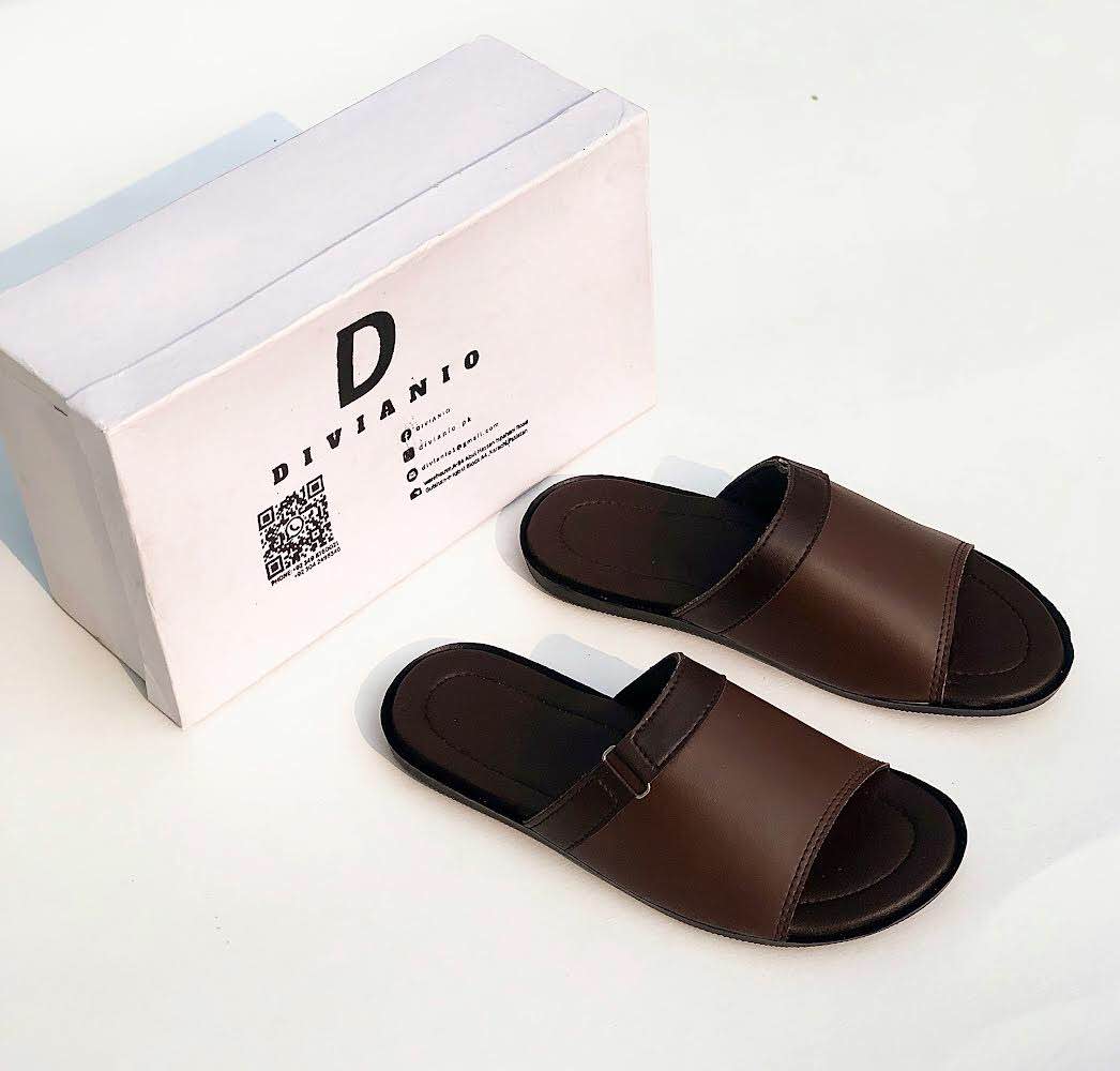 Pure Leather house slippers for Men-Leather chappal for Gents.