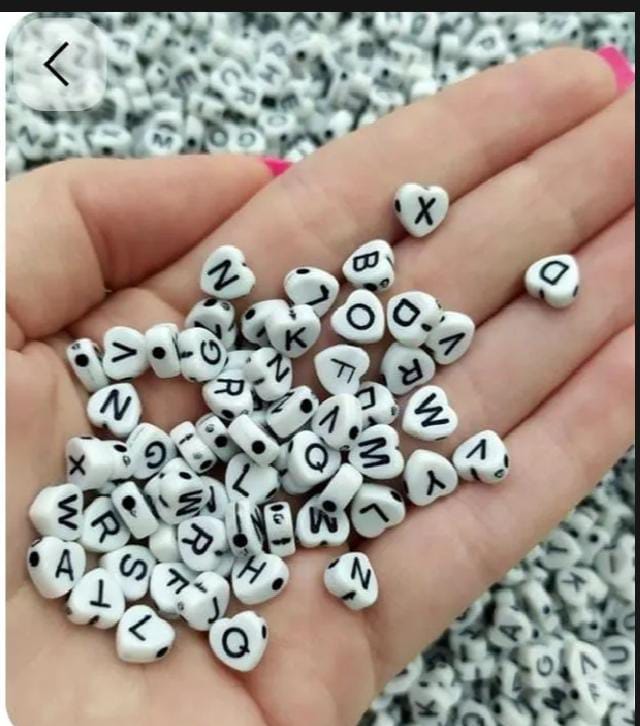 Random Mixed Letter Acrylic Beads Flat Round Alphabet Charms Beads For Bracelet Necklace Jewelry Making