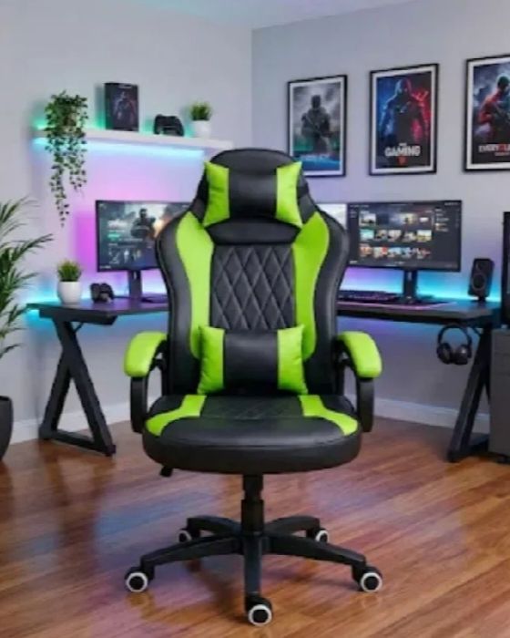 Gaming chair/Ergonomic office&Gaming chair/Lumbar&Neck support/360° Swivel/Reclining Computer chair