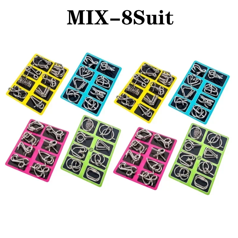 Fun Metal Chinese Ring Puzzle Intelligent Brain Teaser IQ Logic Game for Children Adult Family Entertainment Educational Toy