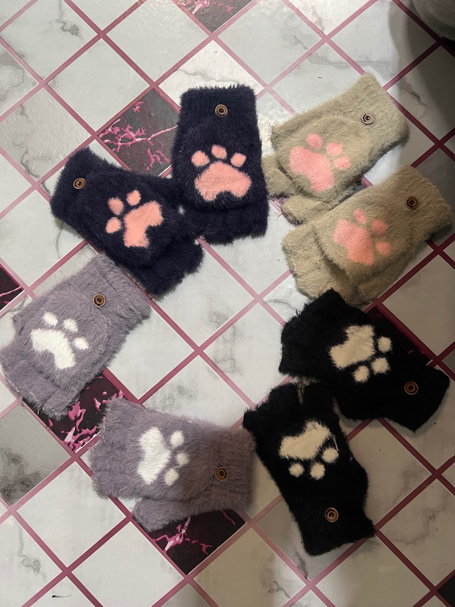 Plush Fingerless Gloves Female Winter Mitten Soft Warm Student Women Flip Gloves Outdoor Write Gloves Thickened Cold Protection