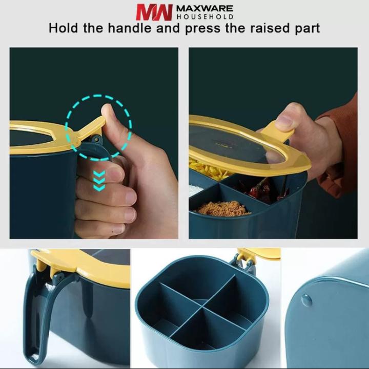 3-Compartment Spice Masala Box with Scoops - photo 2