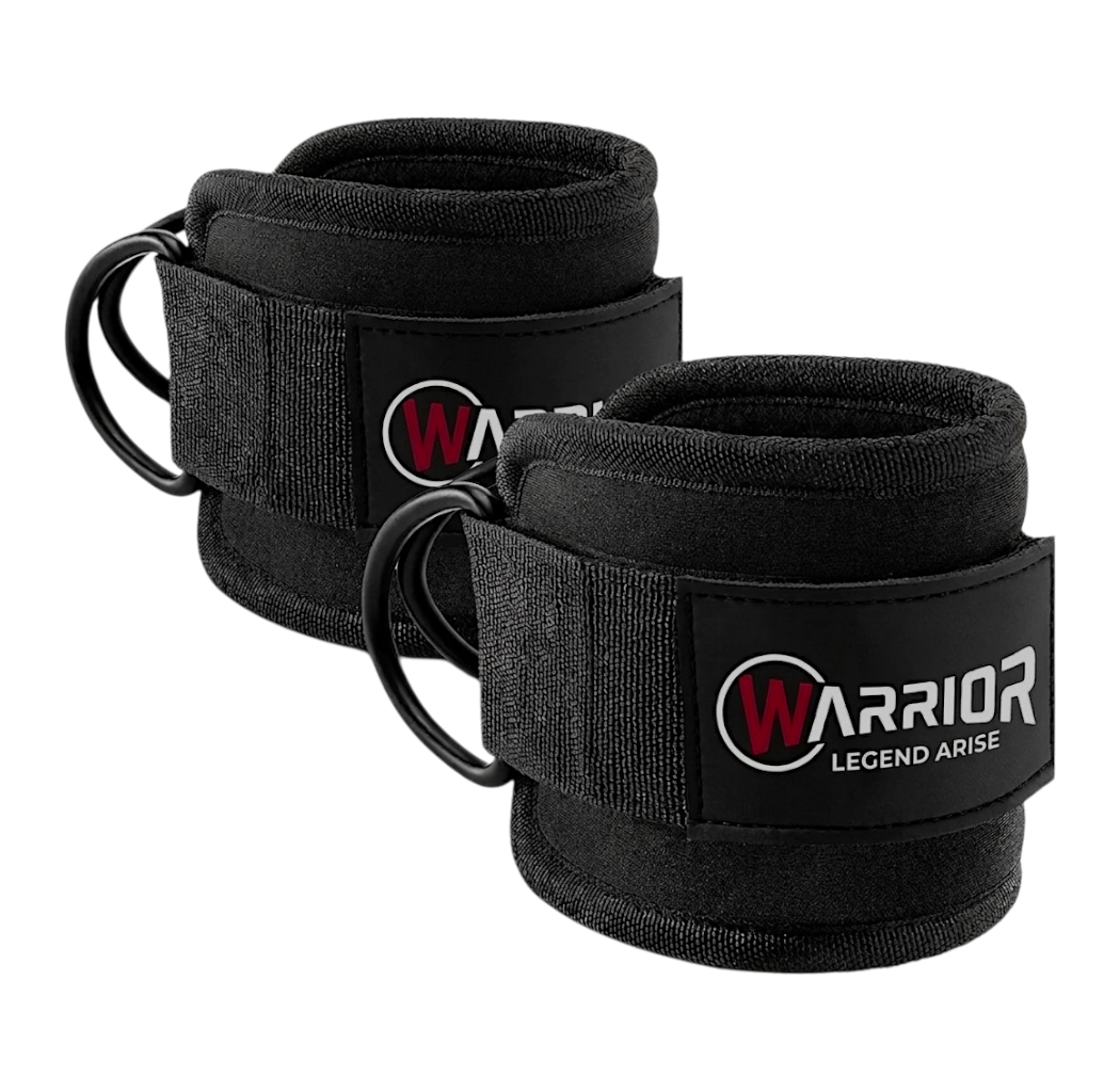 weight lifting ankle strap, gym ankle straps for cable machine, weight lifting ankle strap for glute workout, by warrior wraps