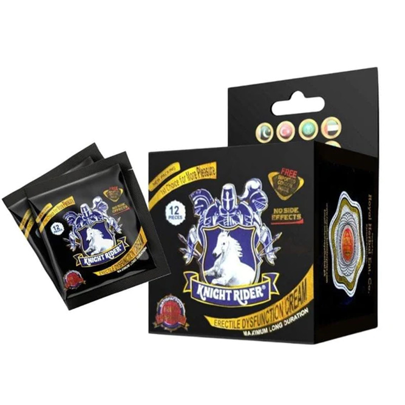 Knight Rider Extra Timing Condoms - Pack of 12 | Long-Lasting Ultra Thin Lubricated Black Edition for Maximum Pleasure & Protection