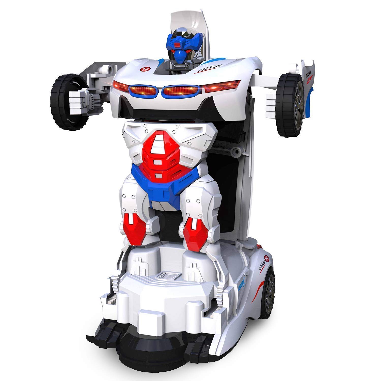 Deformation Dancing Robot to Car with Light and Music All Direction Movement Dancing Robot Toys for Boys and Girls Age 3+I Multi Color I Pack of 1 (Robot Deformation)