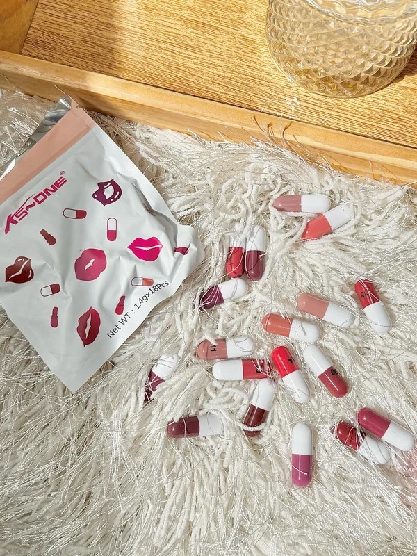 (KS-ONE) 18 Colors Mini Capsule Lipstick Long-Lasting Matte Capsule Lipstick