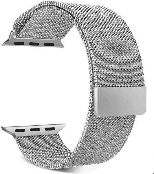 Premium Magnetic Chain Smart Watch Strap 44mm to 49mm – Stainless Steel Adjustable Magnetic Loop Wrist Band for Men & Women