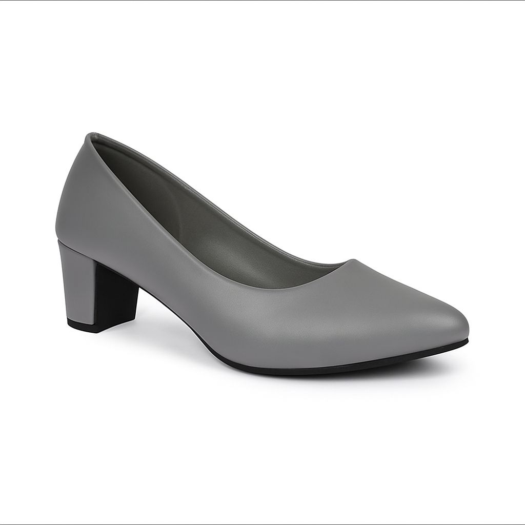 American Coat Shoes Block Heel Pumps for Women, Synthetic Leather